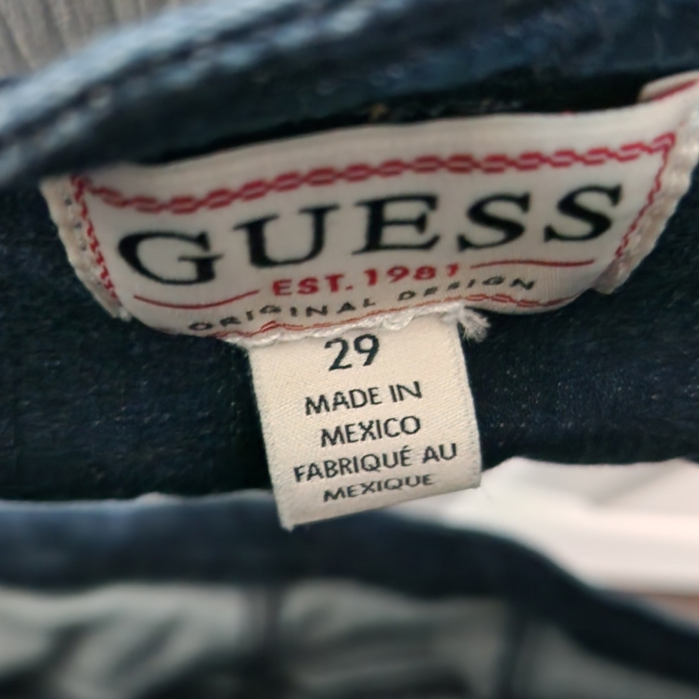 Preowned Guess Women's Dark Blue Denim Jumpsuit. Size 29 - Picture 5 of 5